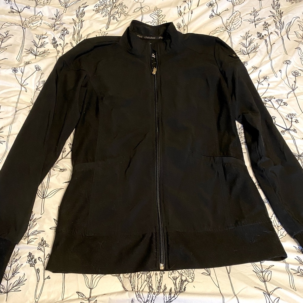 Cherokee iFlex Black Scrub Jacket XS